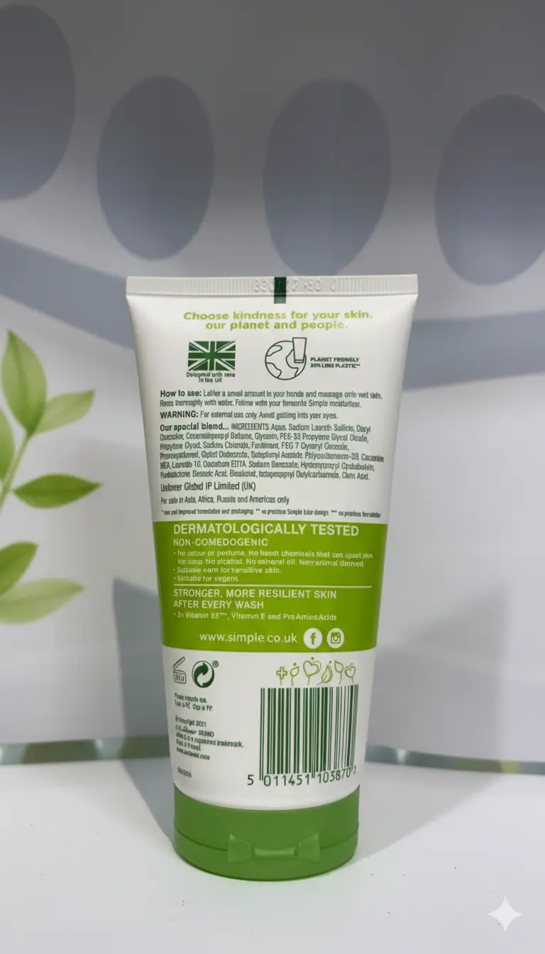 Simple Moisturising Facial Wash - Image 2