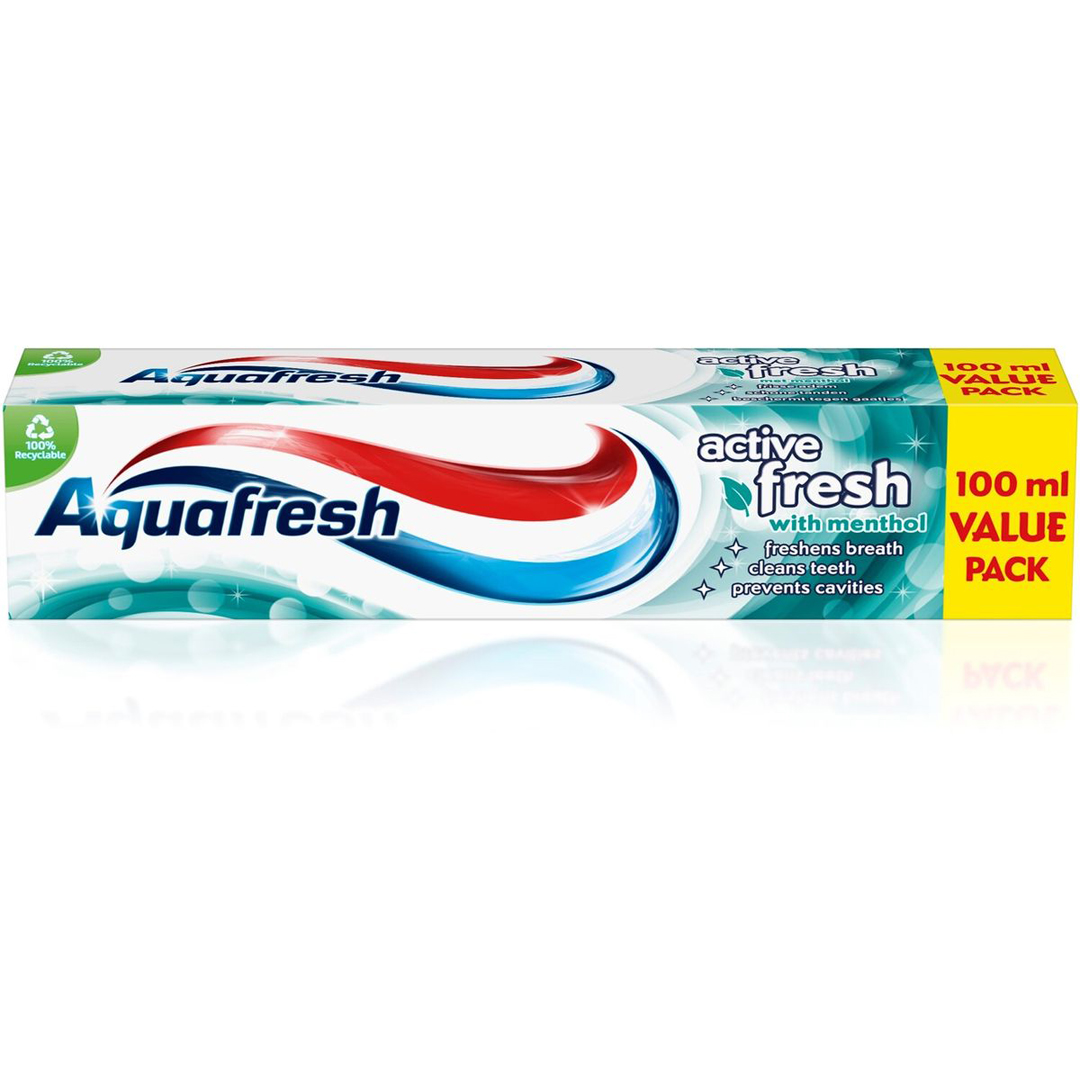 Aquafresh Active Fresh Toothpaste with Menthol (100ml)